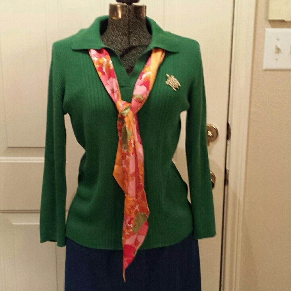 EUC Casual Corner Green Light Weight Sweater - Picture 1 of 5